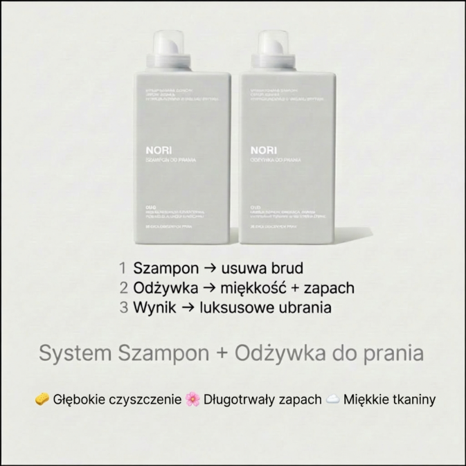 Szampon + odżywka do prania Nori